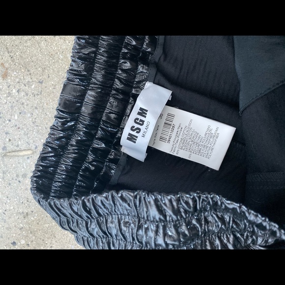 MSGM vinyl black sweat pants joggers - Picture 9 of 9
